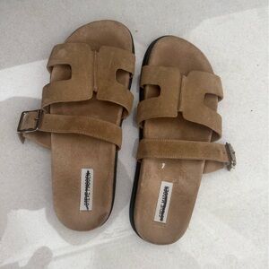 Steve Madden Brown Double Strap Sandals